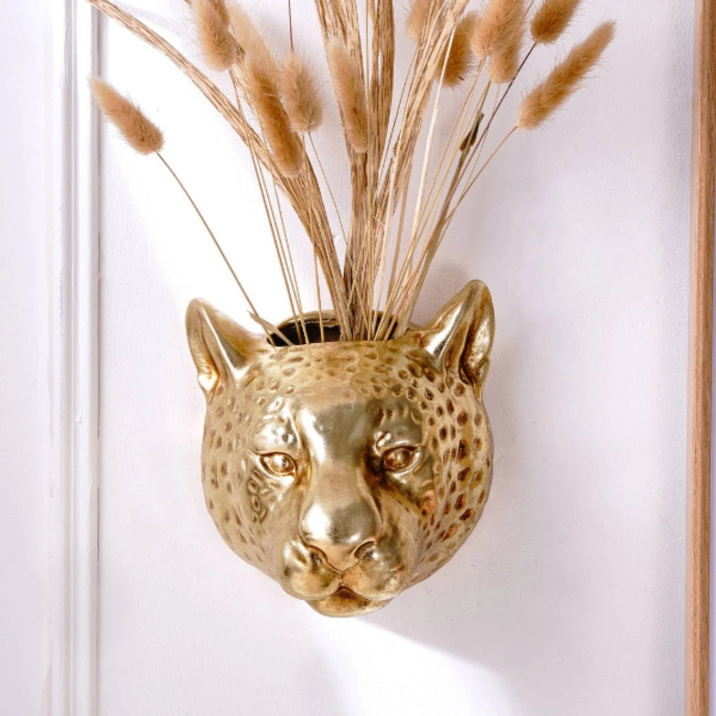 Leopard Head Planter Spotted Animal Head Planter Animal Face Flower Pot Open Top Home Decor Sturdy