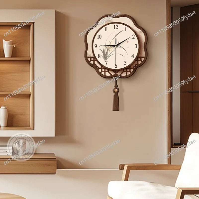 Song's Aesthetic Wall  Guest Clock Quartz Hanging on The Wall Silent Clock