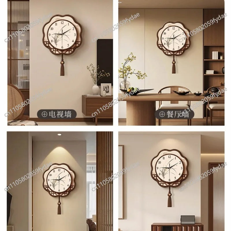 Song's Aesthetic Wall  Guest Clock Quartz Hanging on The Wall Silent Clock