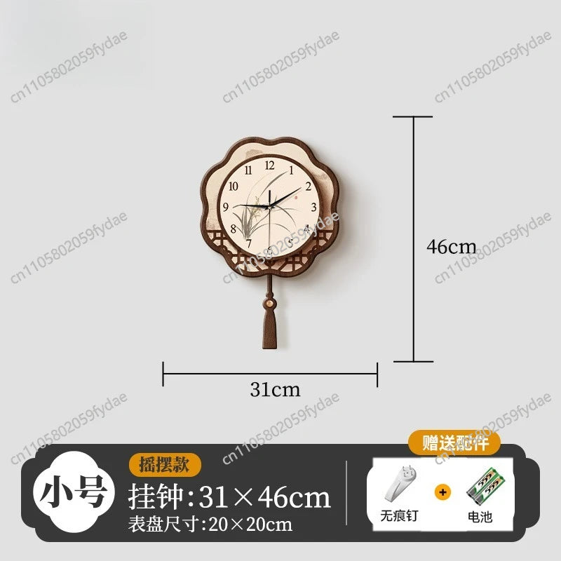 Song's Aesthetic Wall  Guest Clock Quartz Hanging on The Wall Silent Clock