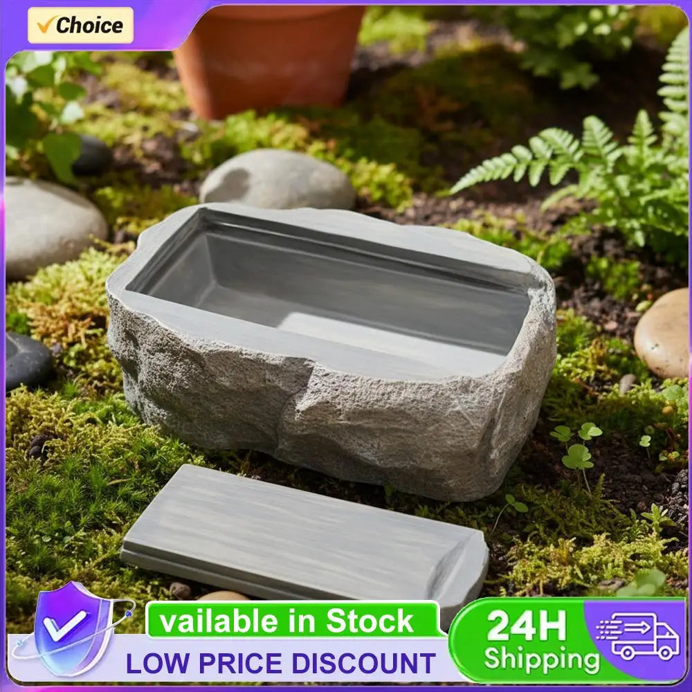 Fake Rock Key Hider Realistic Hidden Key Holder Looks & Feels Like Real Stone for Outdoor Garden or Yard Geocaching